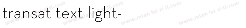 transat text light字体转换